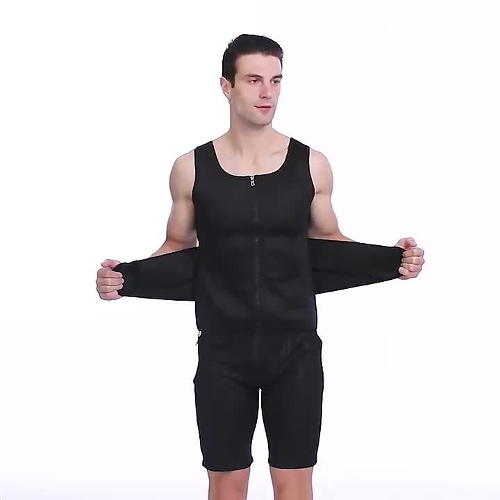 Colete Masculino Neoprene com Zíper e Cinta Ajustável – Treino, Suporte e Modelagem