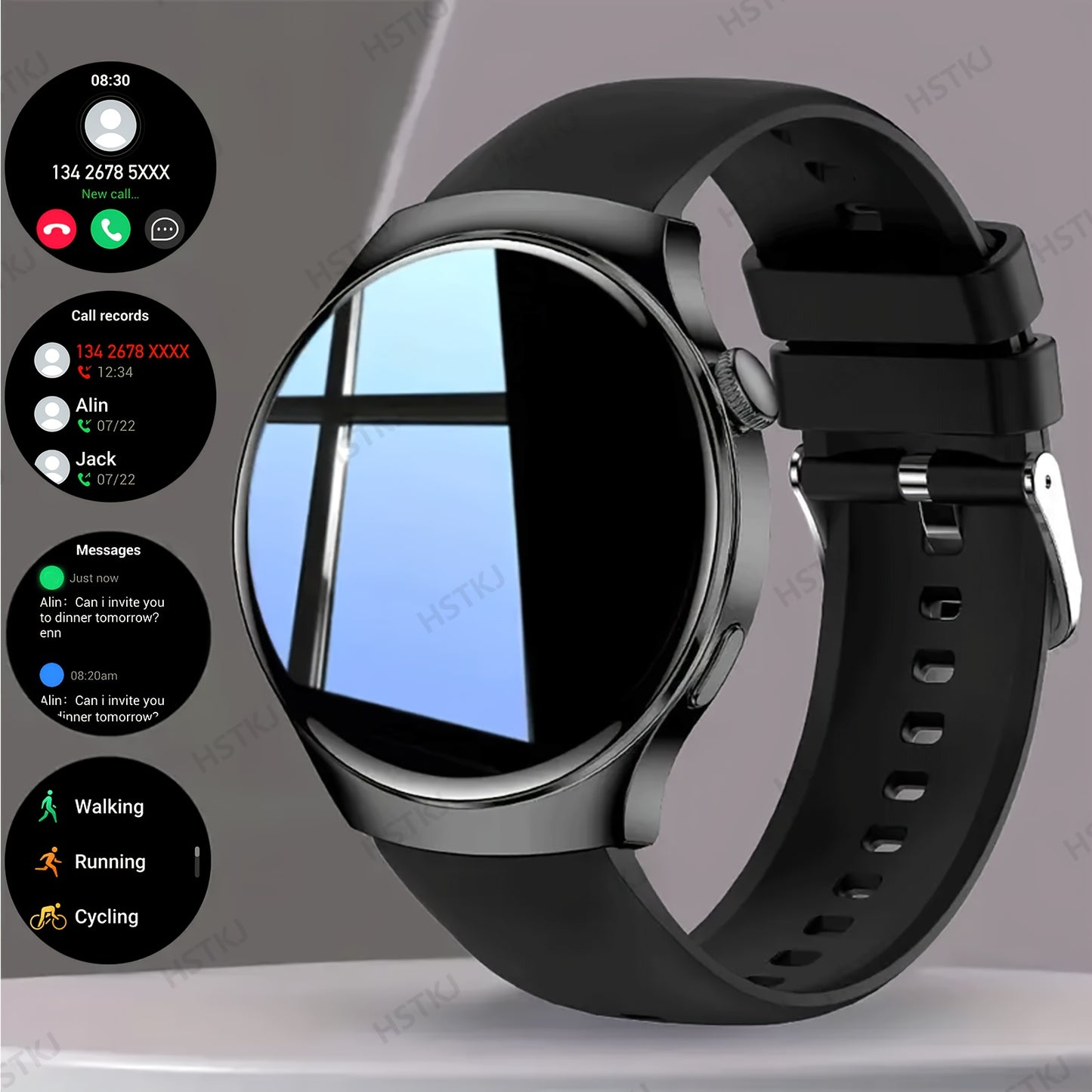 Smartwatch Premium Esportivos, Elegante Compatível com iPhone e m Android