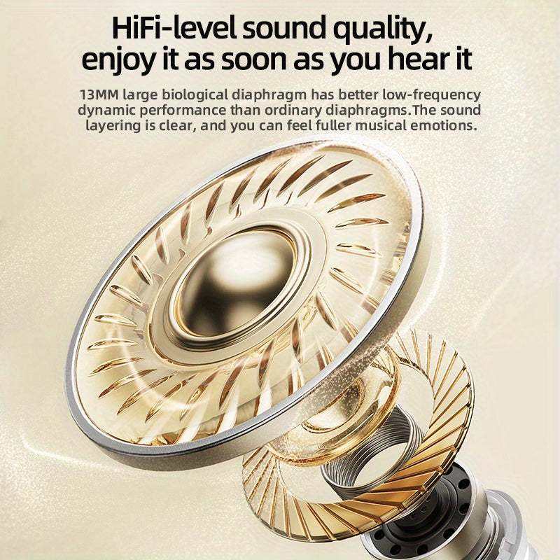 Fones de Ouvido TWS WoSD 2025 – Som HiFi com Grave Potentepara Android e iPhone