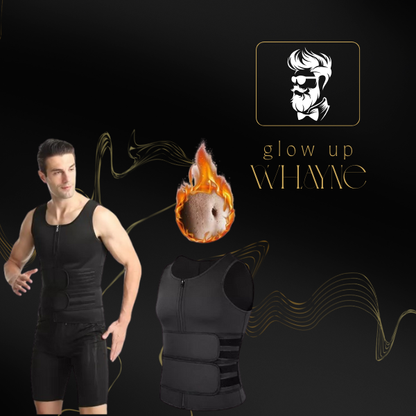 Colete Masculino Neoprene com Zíper e Cinta Ajustável – Treino, Suporte e Modelagem