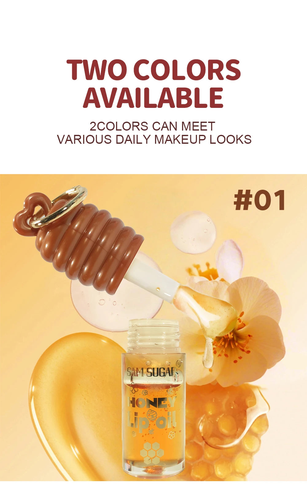 Gloss labial com essência de mel