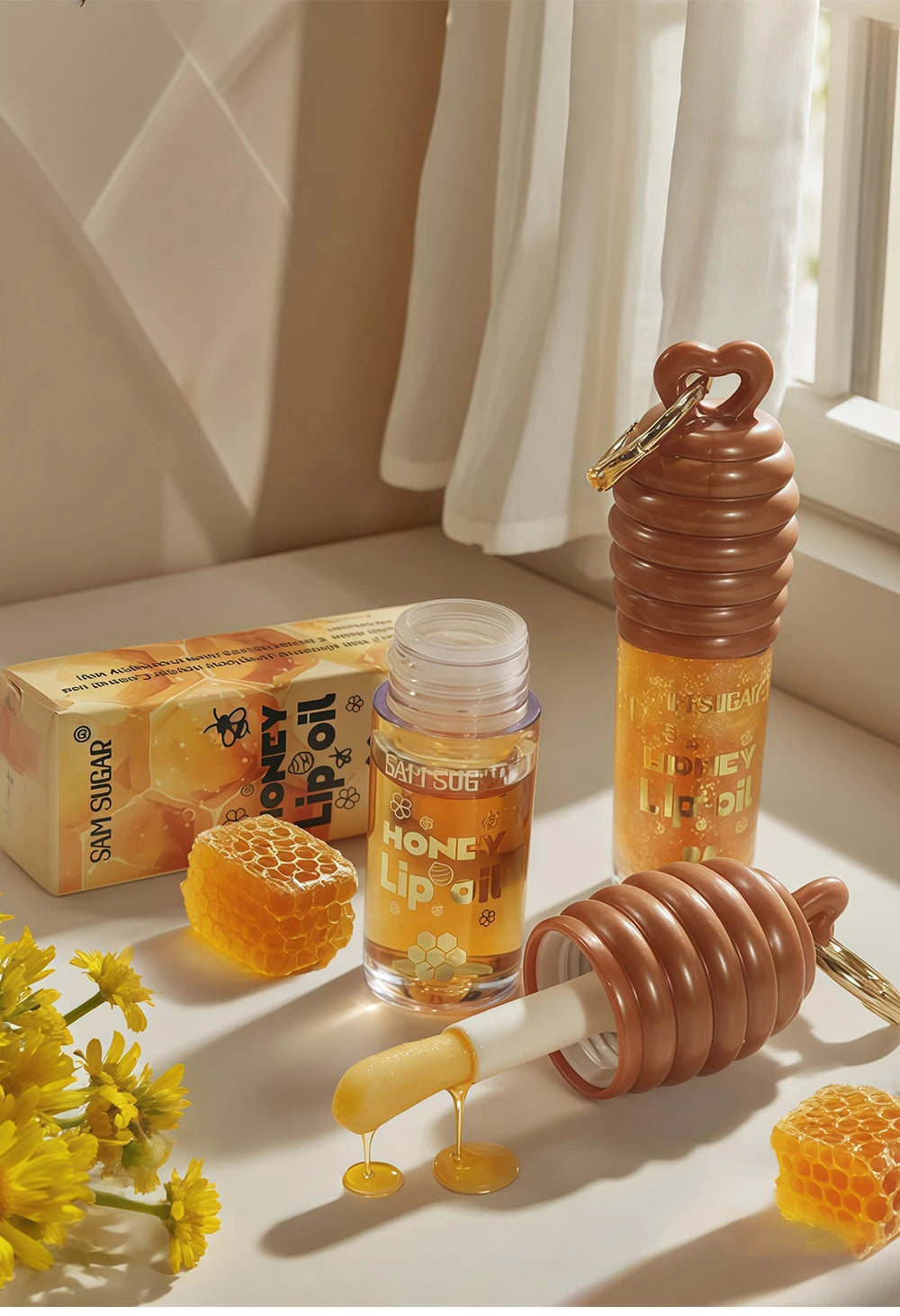 Gloss labial com essência de mel