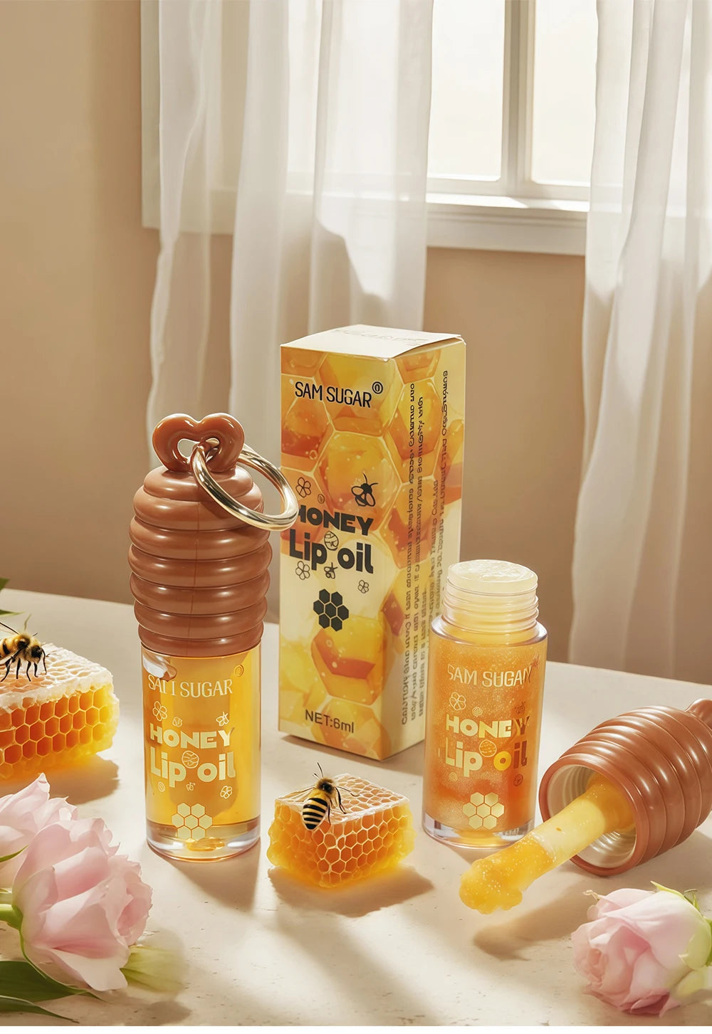 Gloss labial com essência de mel