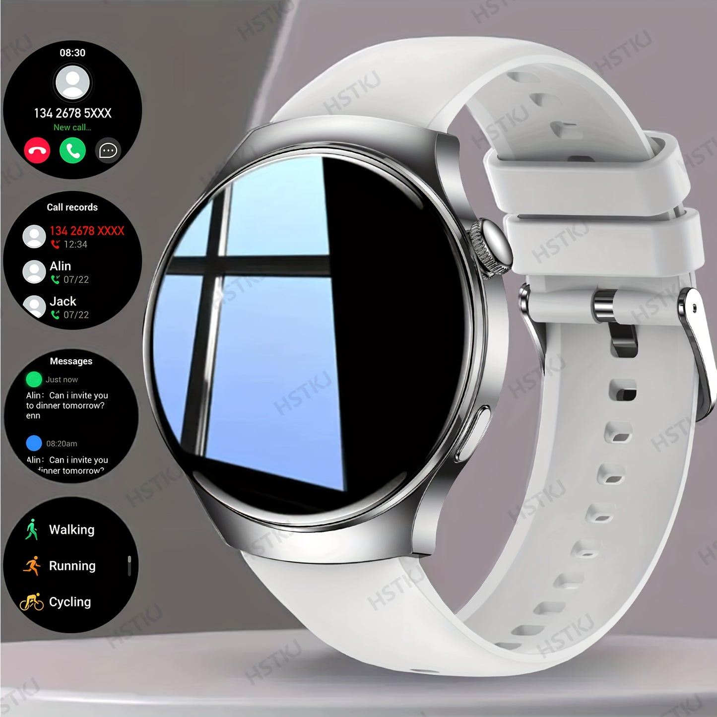 Smartwatch Premium Esportivos, Elegante Compatível com iPhone e m Android