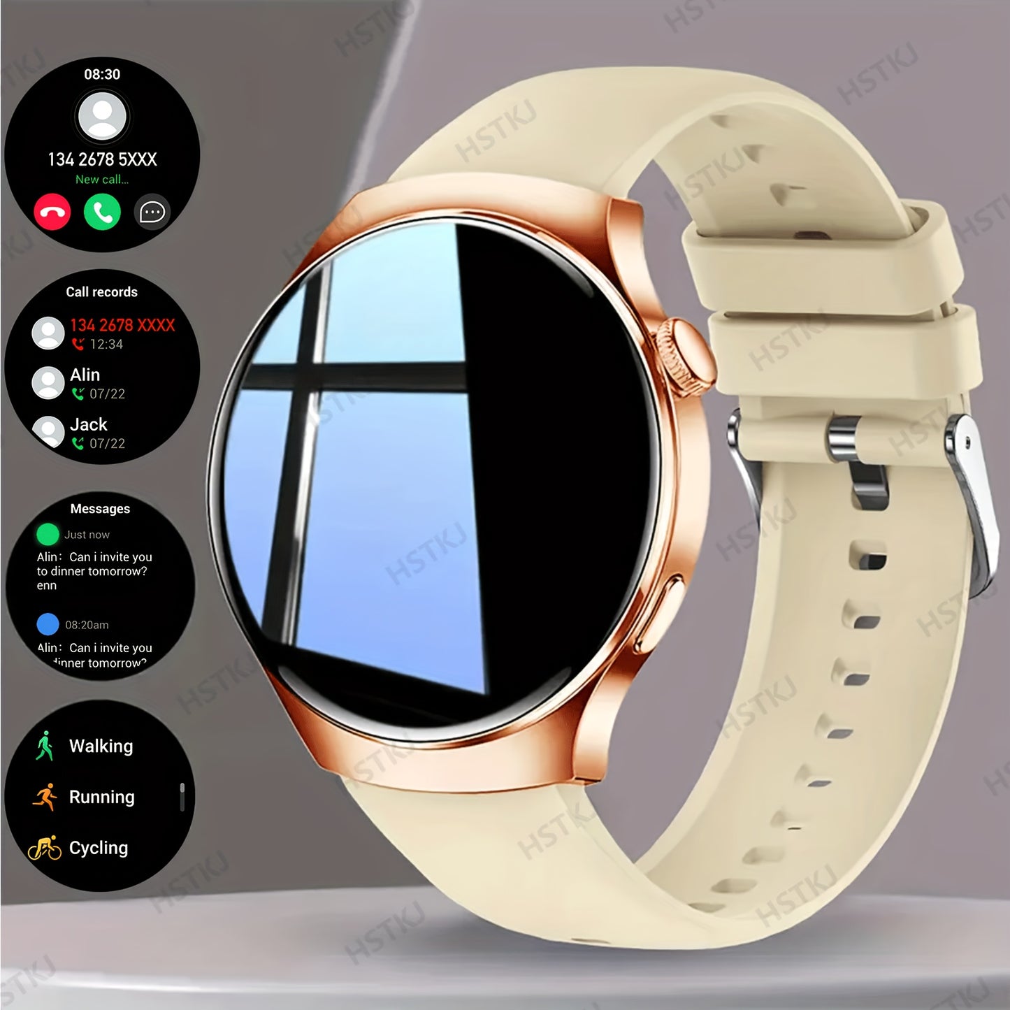 Smartwatch Premium Esportivos, Elegante Compatível com iPhone e m Android