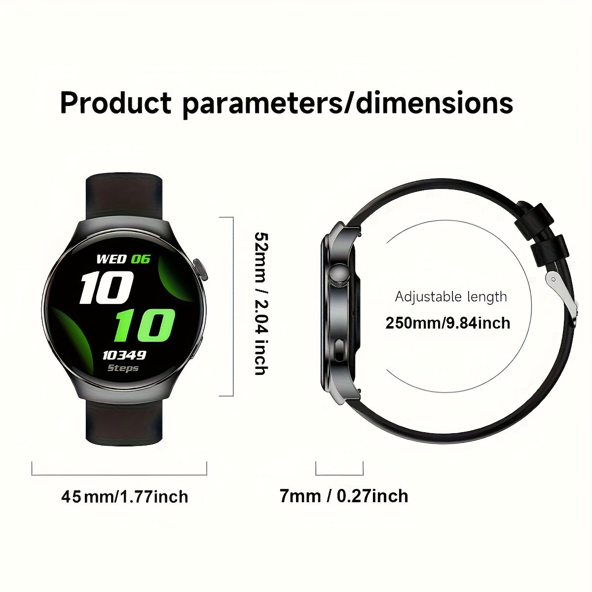 Smartwatch Premium Esportivos, Elegante Compatível com iPhone e m Android